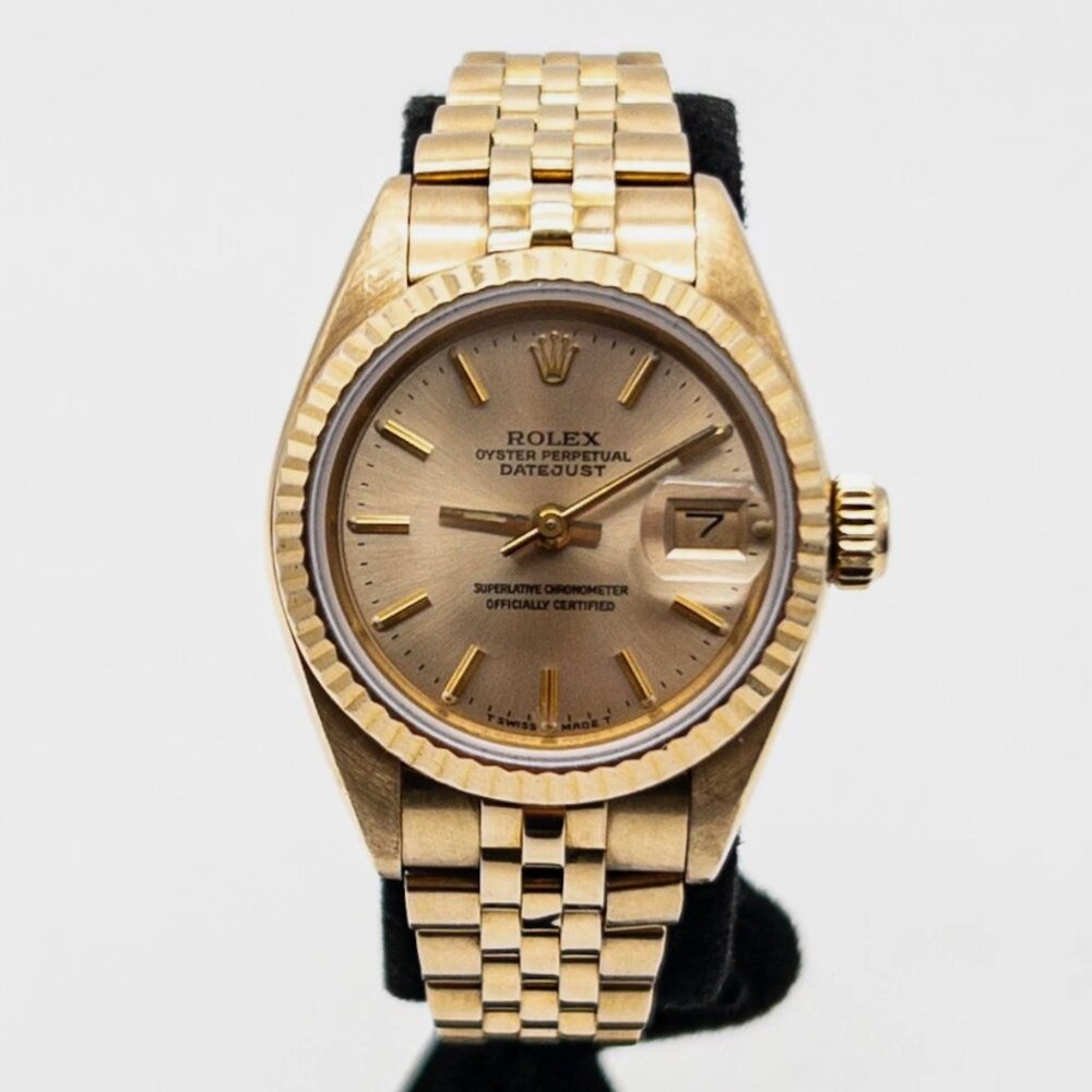 Rolex Solid Gold 18k Champagne Gold Watch